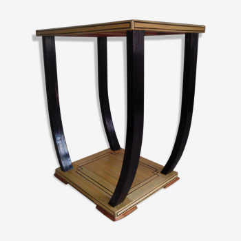 Pedestal style art deco inlaid straw