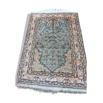 Decorative prayer silk rug 58cm X 37 cm