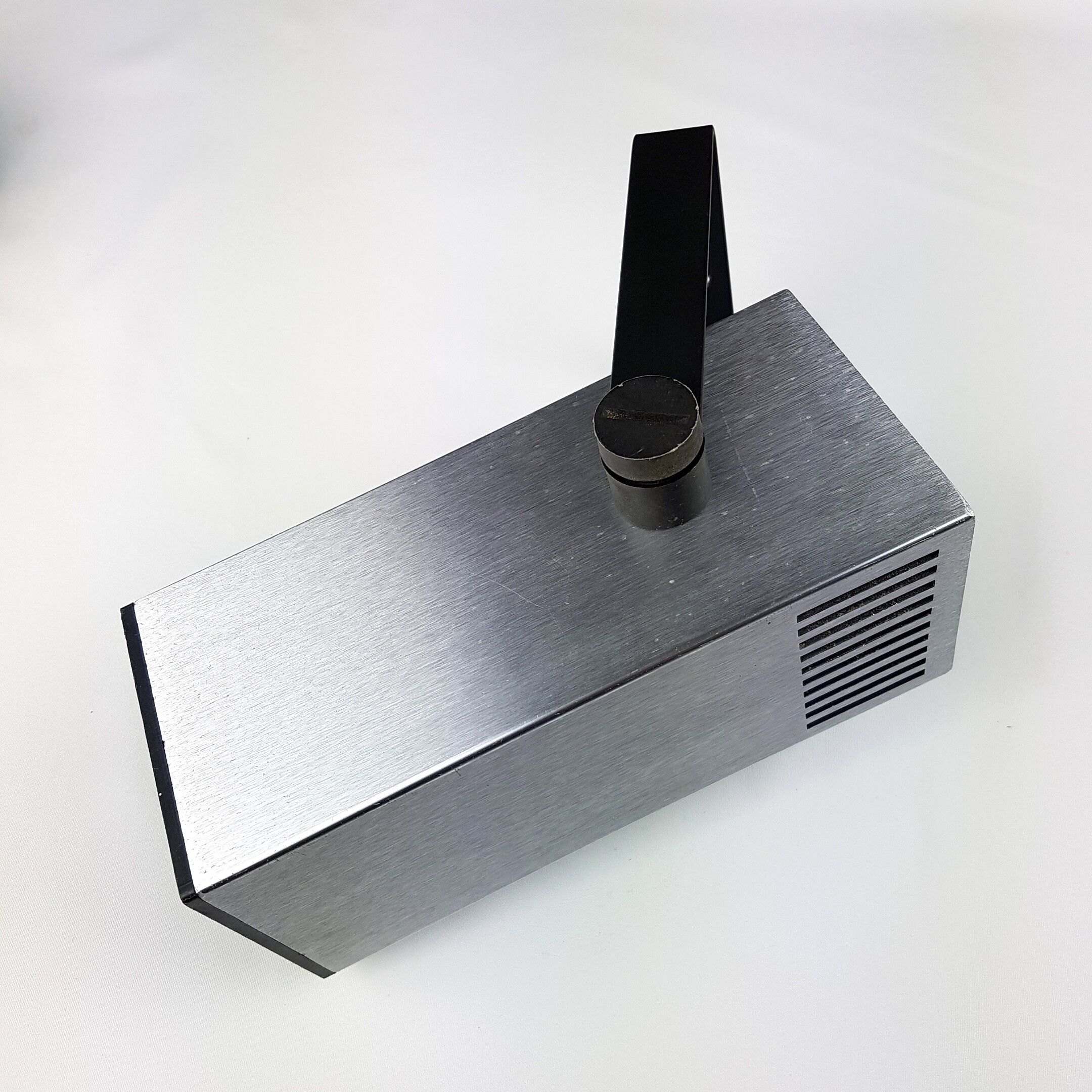 Paire de spots carré aluminium brossé