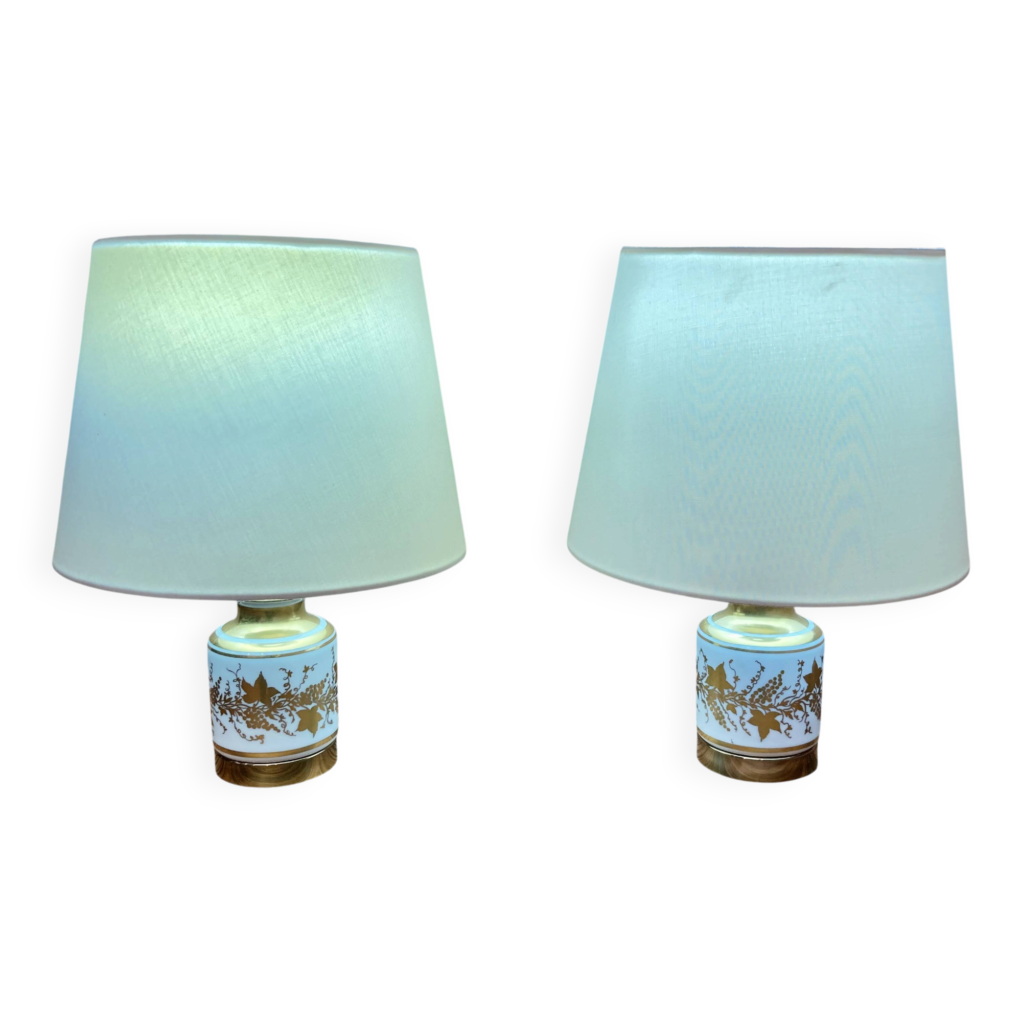 Paire de lampes céramique "design scandinave 1950".