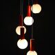 Lustre Cascade des années 1970 avec abat-jour en plastique par Pokrok Zilina, Tchécoslovaquie