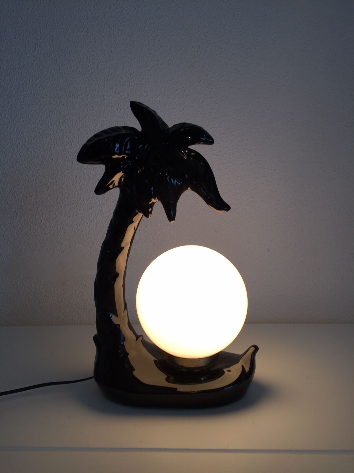 Light Palm tree in porcelain, Italy 1970