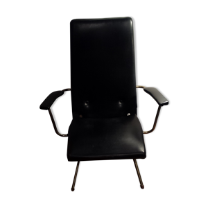 fauteuil vintage noir