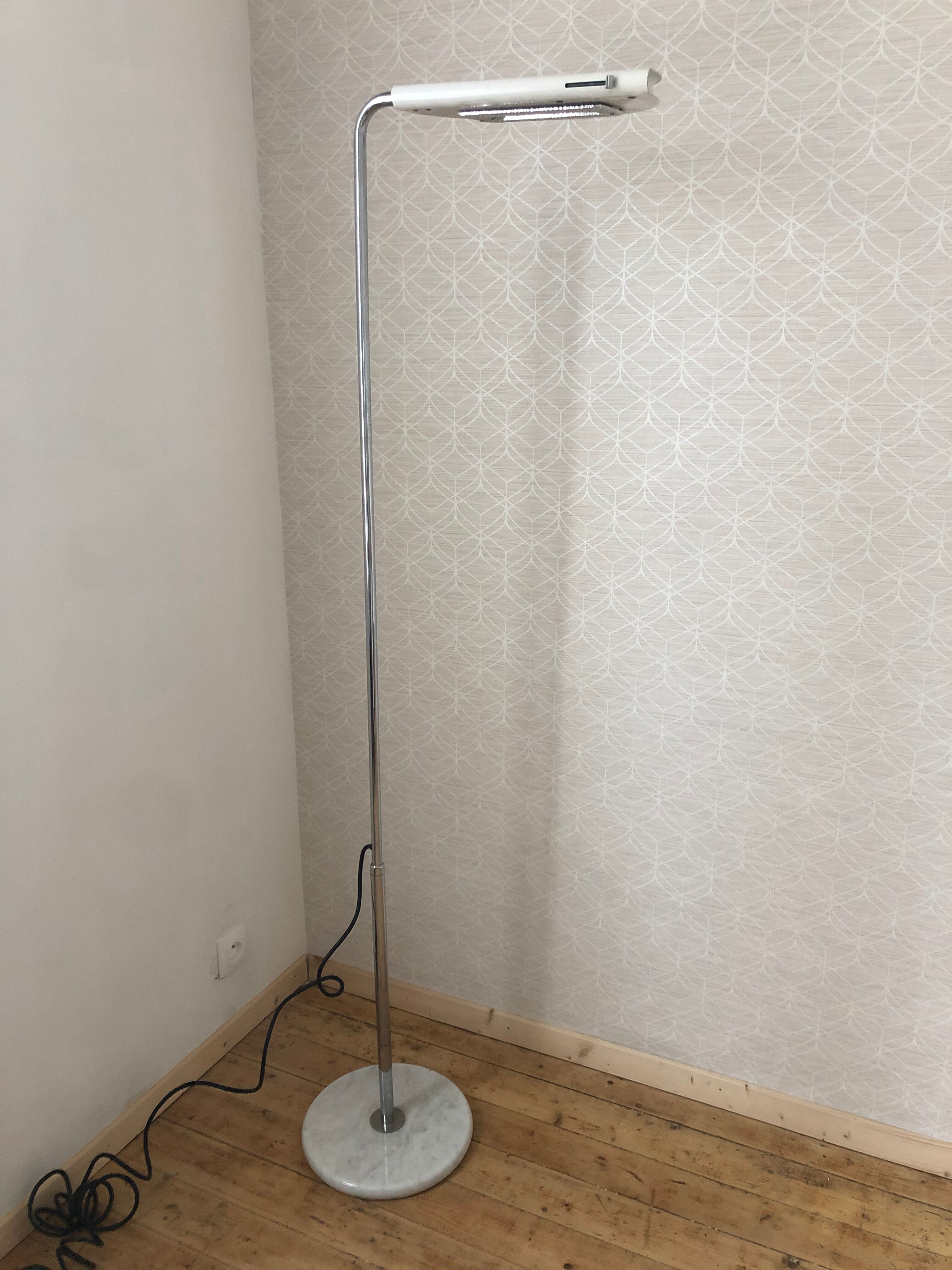 Halogen lamppost Bruno Gecchelin model Mezzaluna editor Skipper 1970