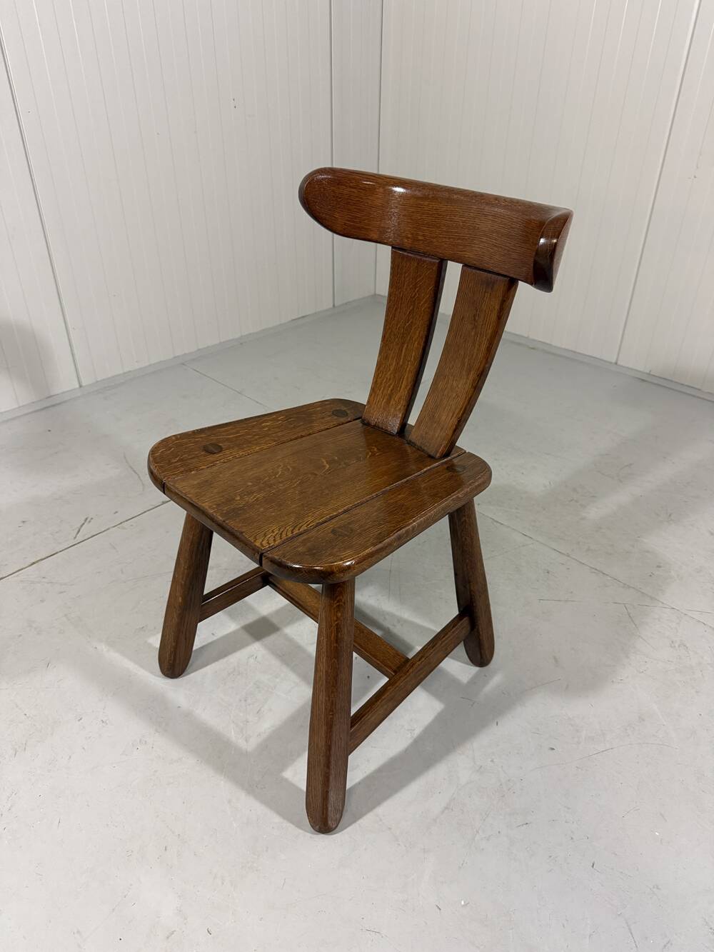 Brutalist oak dining chairs 1970’s