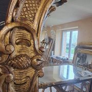 XX carved wood mirror 95 x 67