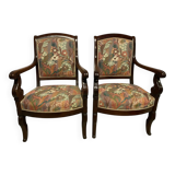 Quatre fauteuils en acajou d’époque XIXeme