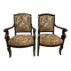 Four 19th century mahogany armchairs