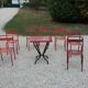Set of 7 chairs and 1 table Tolix