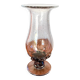 large bubbled glass vase and worked foot Biot style 70s
