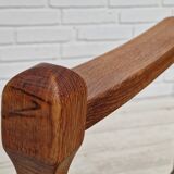 1970s, Danish design, oak wood armchair in furniture wool.