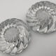 Pair of twisted round candlesticks in baccarat crystal stamped