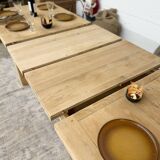 Farmhouse table with central extensions