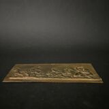 Bronze plaque decorated with loves in the Antique Napoleon III bas-relief