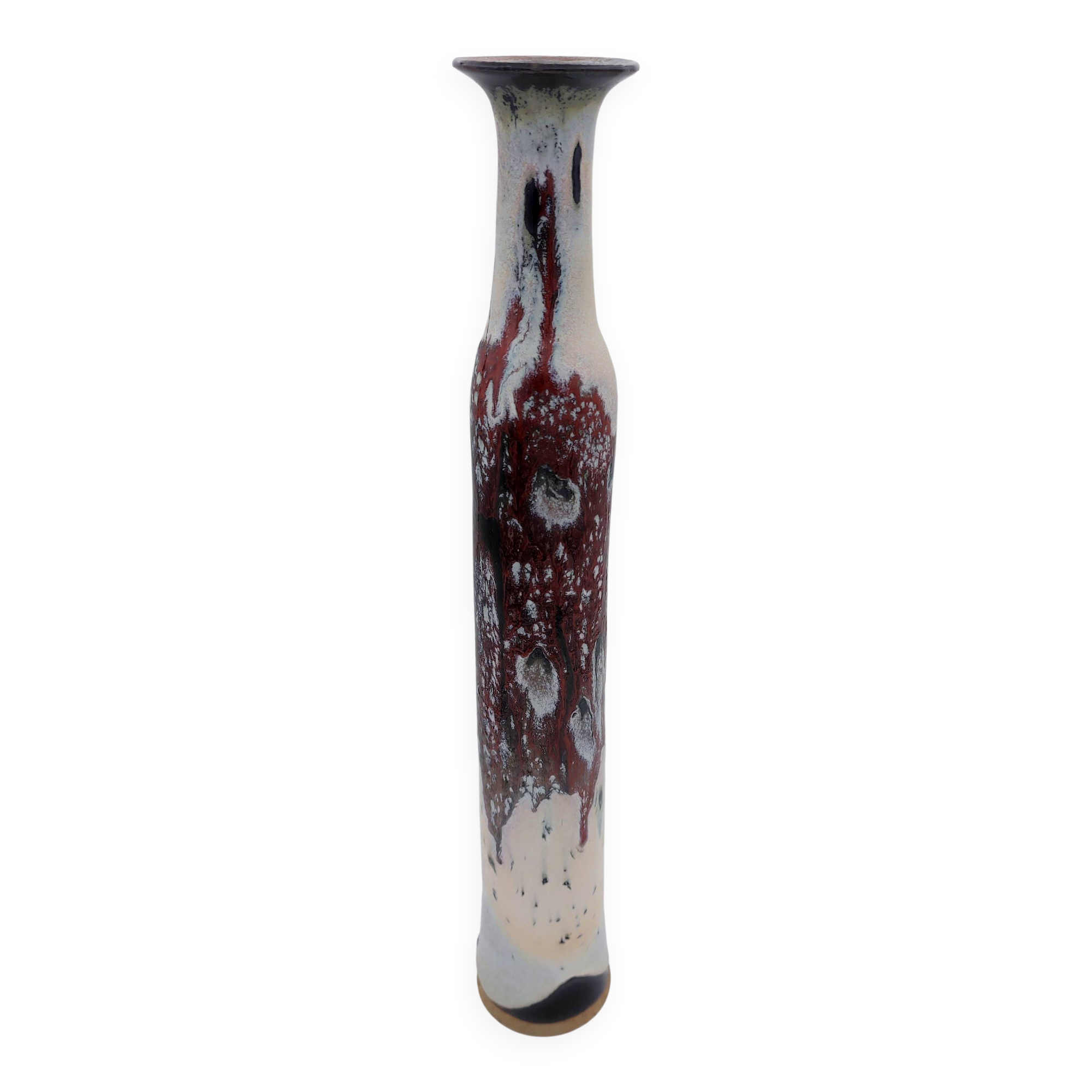Large stoneware vase signed - Nicole Crestou