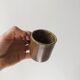 Set of 6 cups in vintage pyrite and glazed stoneware
