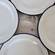 4 vintage Italian blue and white porcelain Nueva Fontebasso dinner plates