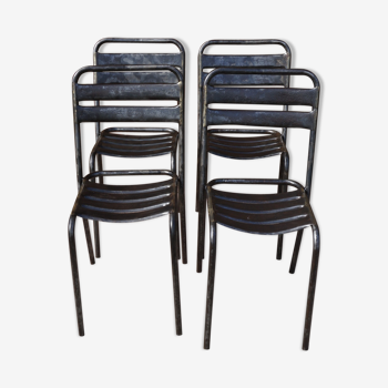 Lot de 4 chaises industrielles