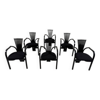 6 chaises Totem de Torstein Nilsen pour Westnofa Norvège