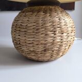 Vintage wicker table lamp