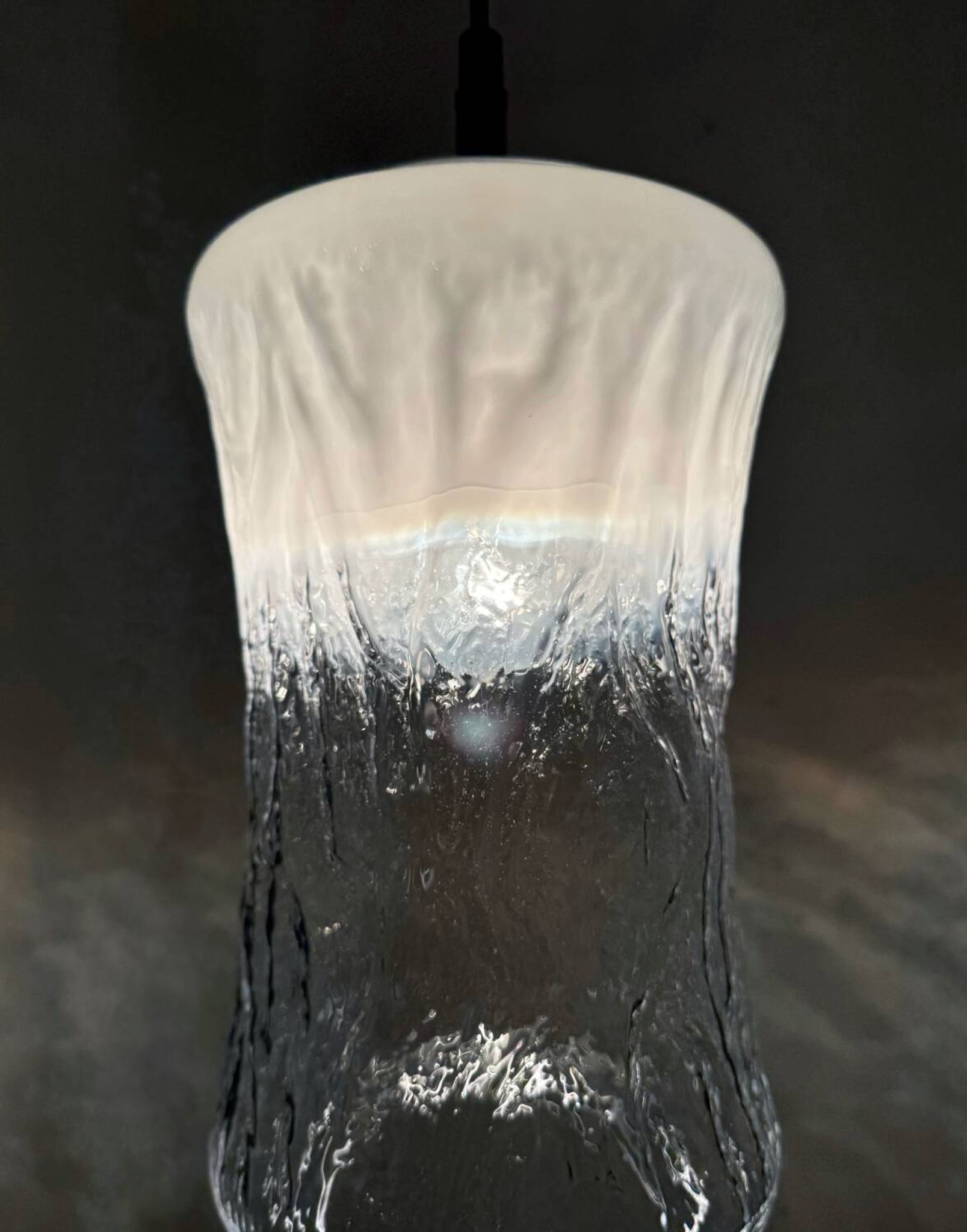 Murano Targetti Sankey glass pendant light from the 70s