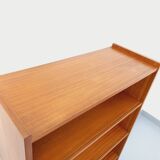 Vintage teak-style wooden bookcase from the 60s