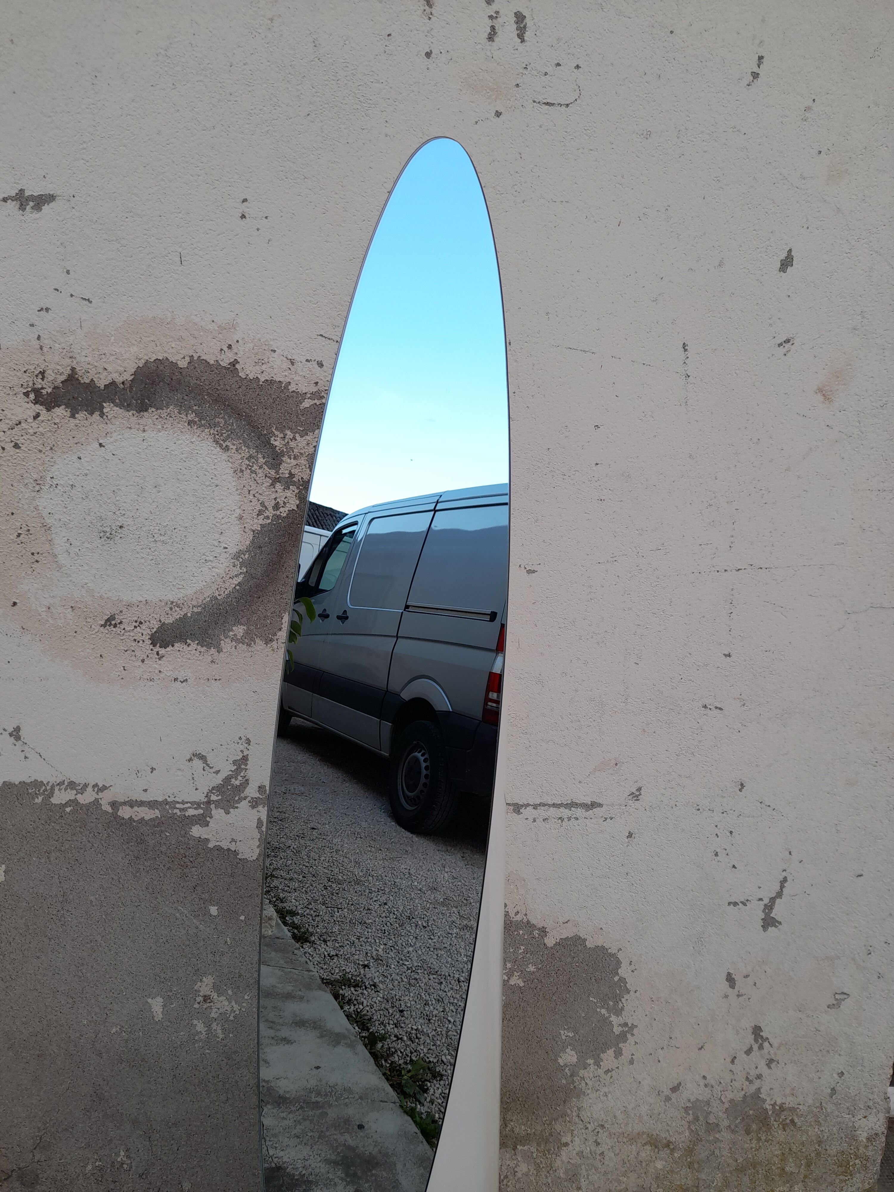 Vintage 80s vintage stand-up mirror - 1m57x29