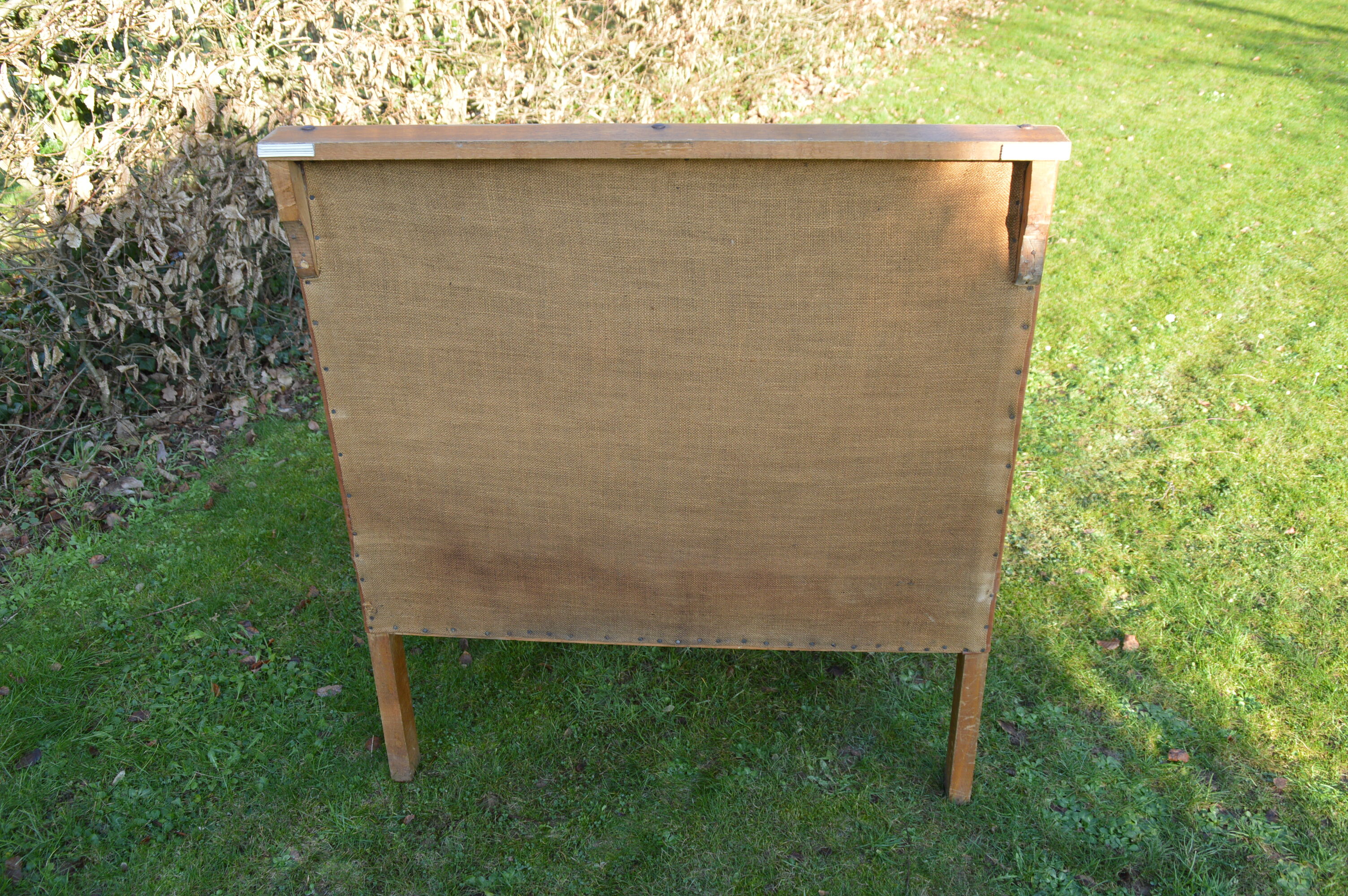 Old bistro bench foot compass