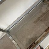 Vintage glass and chrome console coffee table