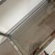 Table basse console verre et chrome vintage