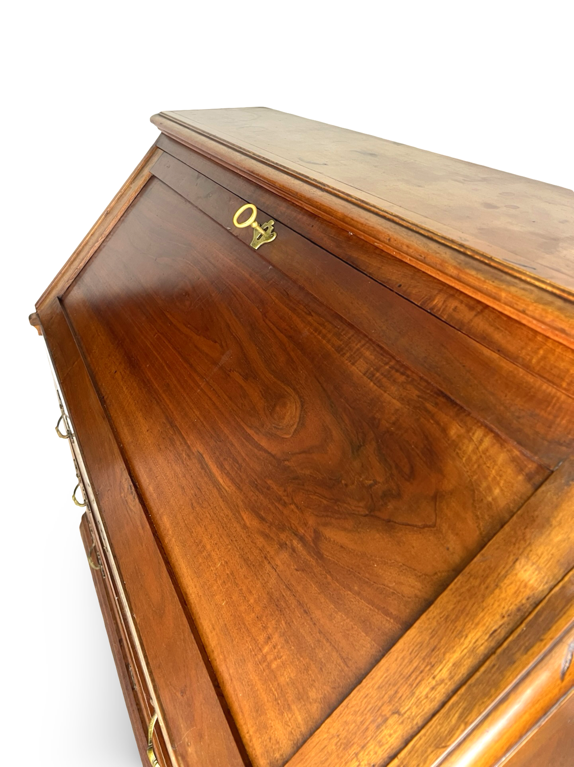 Antique Italian secrétaire in solid walnut, 1920s/1930s.