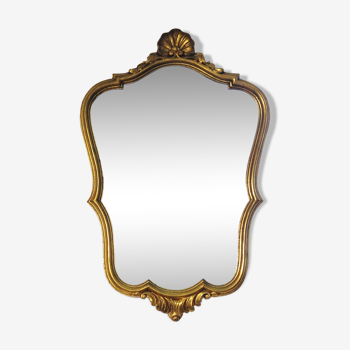 Miroir en bois doré 51 x 34 cm