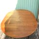 Ancienne table à manger scandinave en bois de teck et pieds compas avec rallonges vintage