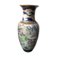 Former Chinese Vase Ceramics White Decor Flowers Enamelled Vintage