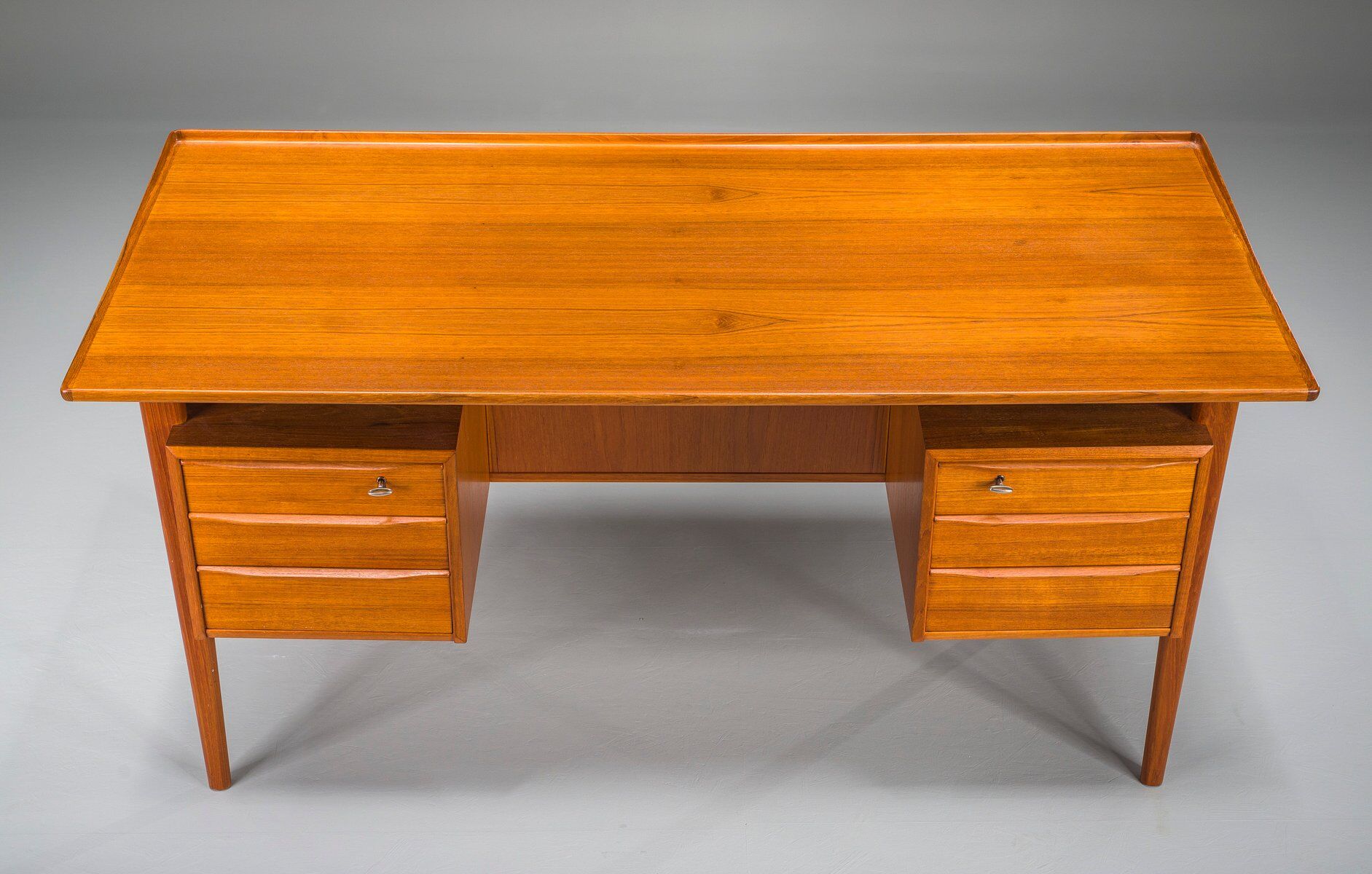 Danish teak desk by Peter Lovig Nielsen for Hedensted Mobelfabrik, 1974