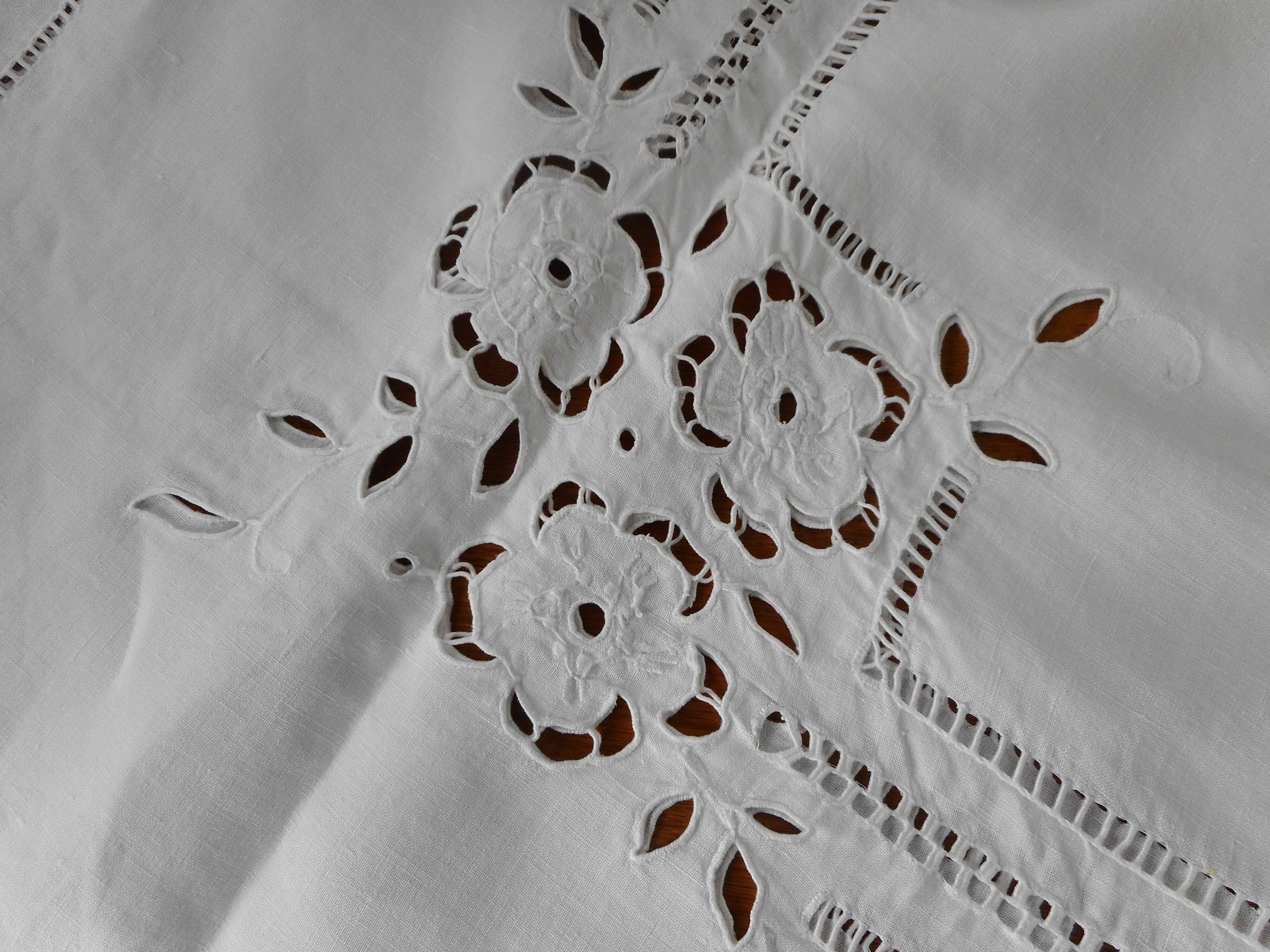 Embroidered linen old cloth