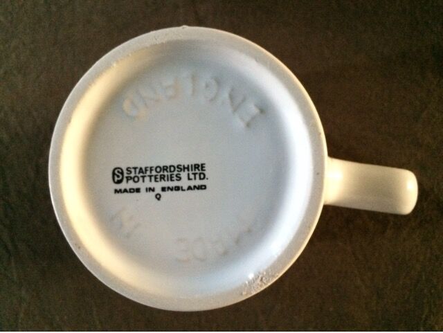 6 vintage Staffordhire mugs