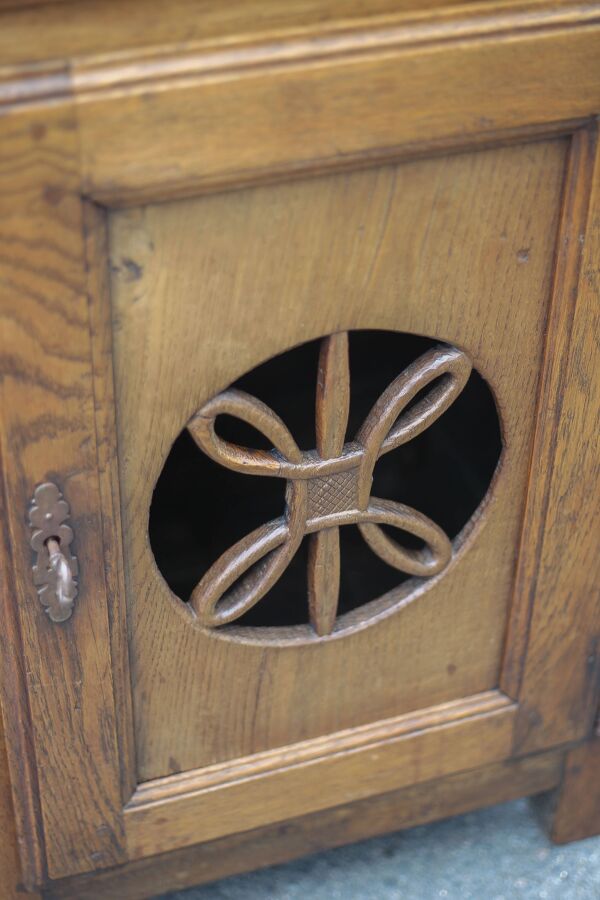 Meuble bois vintage, meuble confiturier, cabinet bois, meuble de rangement