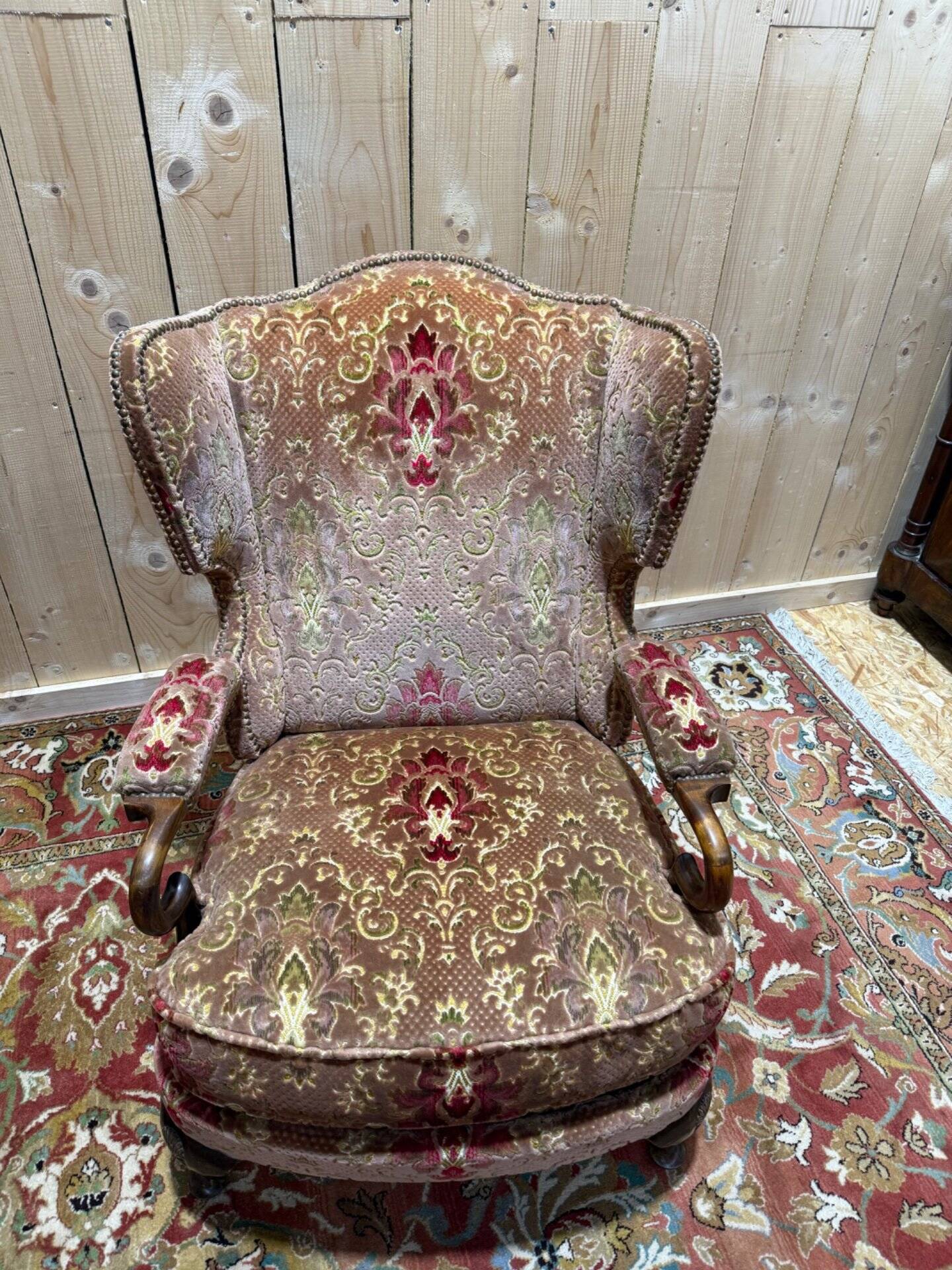 Paire de fauteuils - bergères à oreilles Anglais