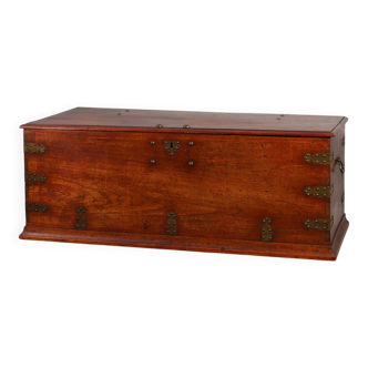 19th Century Antique Dutch Teak Blanket Chest, The Netherlands
