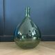 Antique green glass carafe