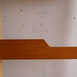 Vintage light wood wall bookcase