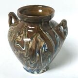 Pottery vase Fauquet glazed earth Savoie savoyard