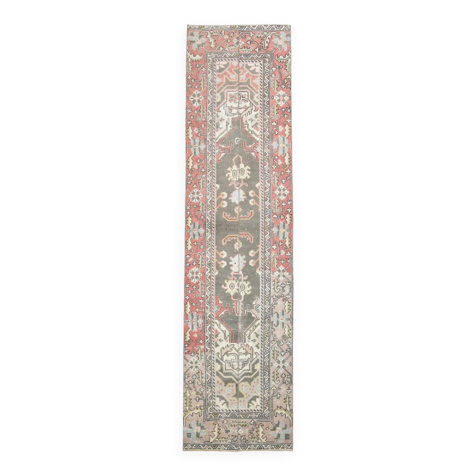 3x10 Shades Of Green Persian Runner Rug, 81x319Cm