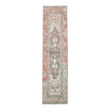 Tapis persan 3x10 nuances de vert, 81x319Cm