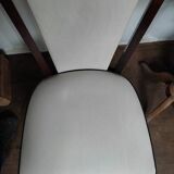 Chaise bois et simili cuir assise