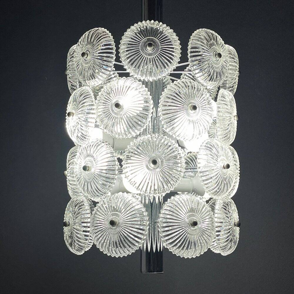 Vintage crystal chandelier Dandelion, Italy, 1960s