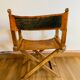 Fauteuil pliant bois et cuir