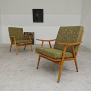 Pair of "boomerang" armchairs by Antonin Suman for Ton "Thonet" 1960