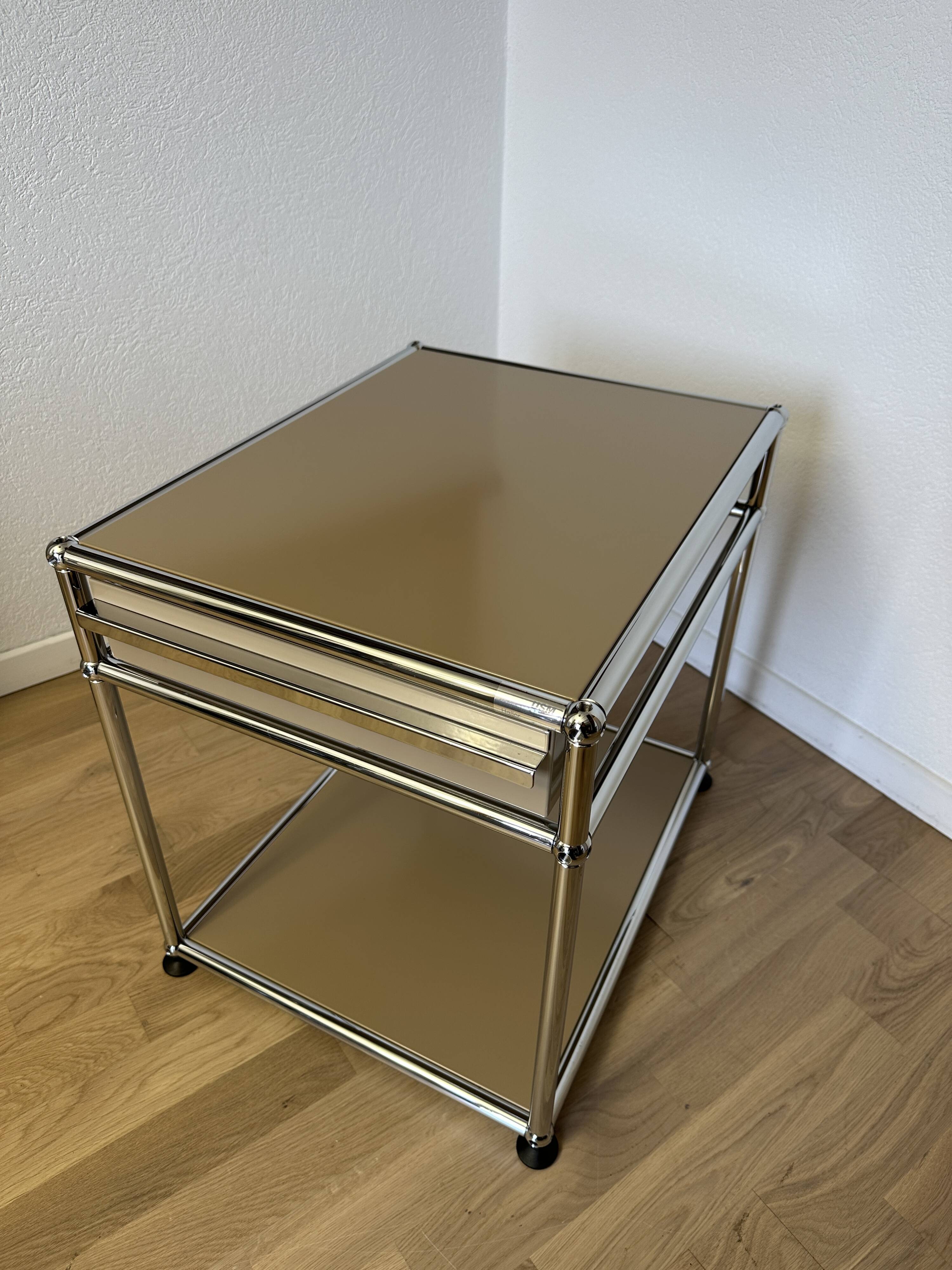 USM Haller bedside table in beige